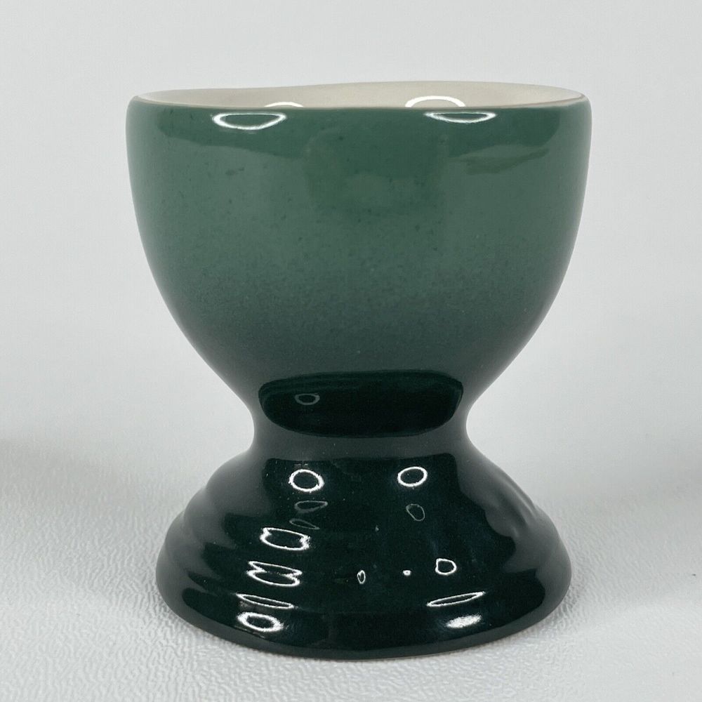 ARTICHAUT Le Creuset Footed Egg Cup Holder NWT 2nd Choice Stoneware Green